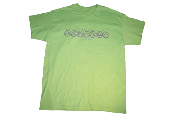 Image of Straight across tee ( Lime / Berry / Red / Old Gold )