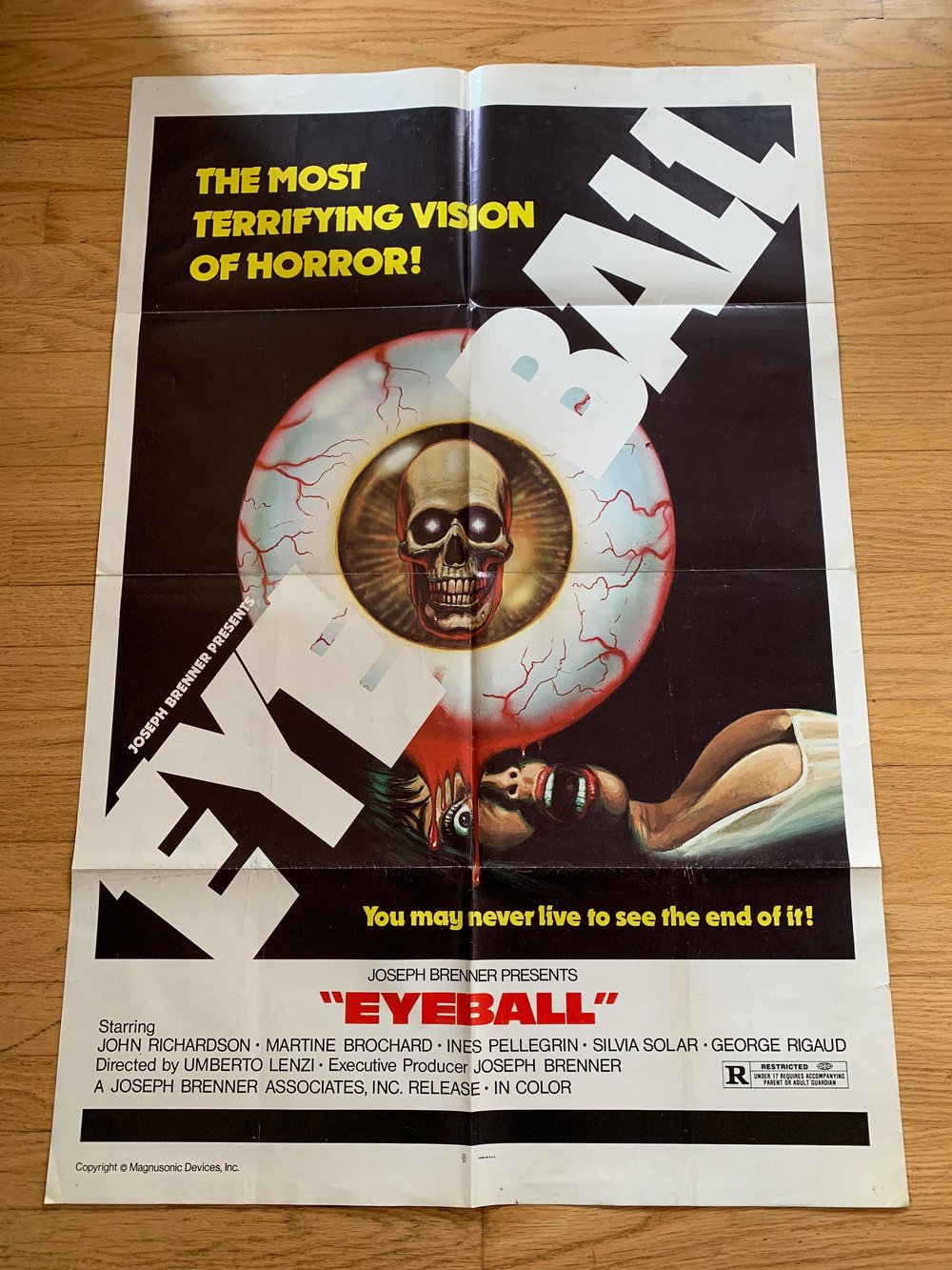 1975 EYEBALL (Skull Style) Original U.S. One Sheet Movie Poster