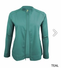 Image 9 of WOMEN’S SOFT STRETCH FRONT ZIP WARM-UP SCRUB JACKET 