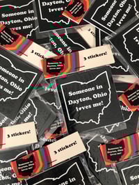 Image 1 of Someone In Dayton Sticker Pack - Black
