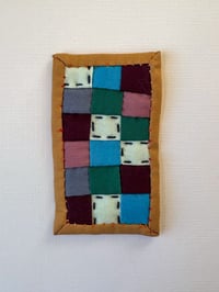 Image 1 of Business Card No. 7 - tiny hand sewn art quilt 