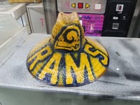 Image 2 of Los Angeles Rams yellow and blue NFL straw hat
