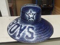 Image 4 of Dallas Cowboys fully painted airbrush Gardner sun straw hat