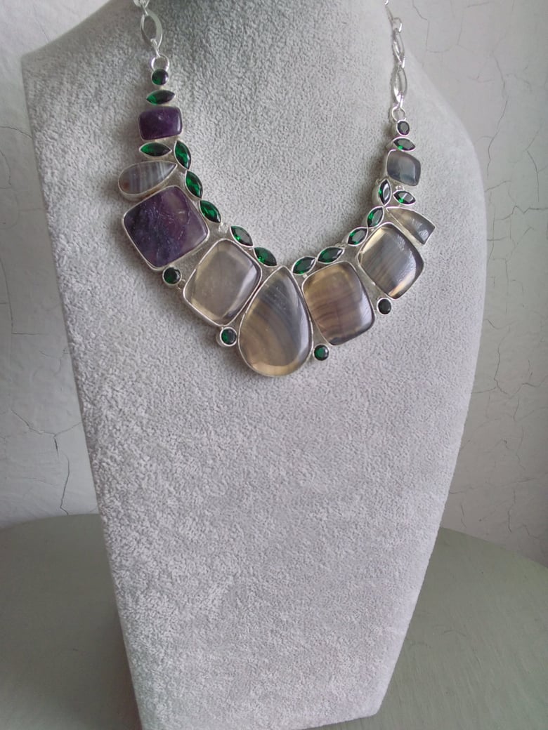 Image of MULTI-FLOURITE NECKLACE