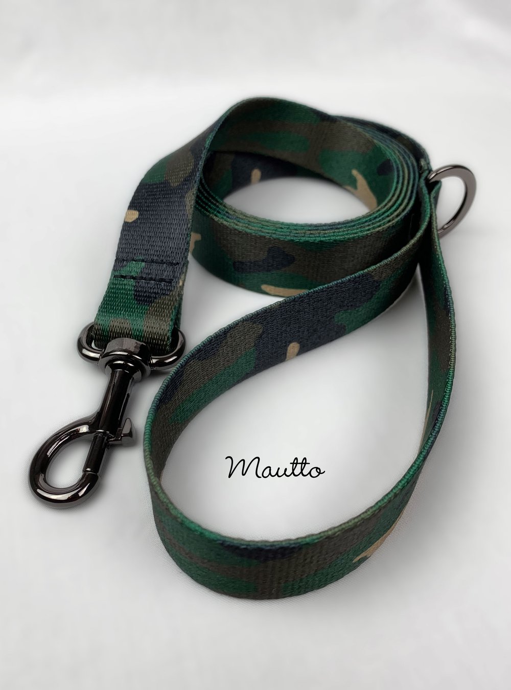 Image of Green Camo Dog Leash for Medium to Large Size Animal/Pet - 4 Lengths (Short to Extra Long)