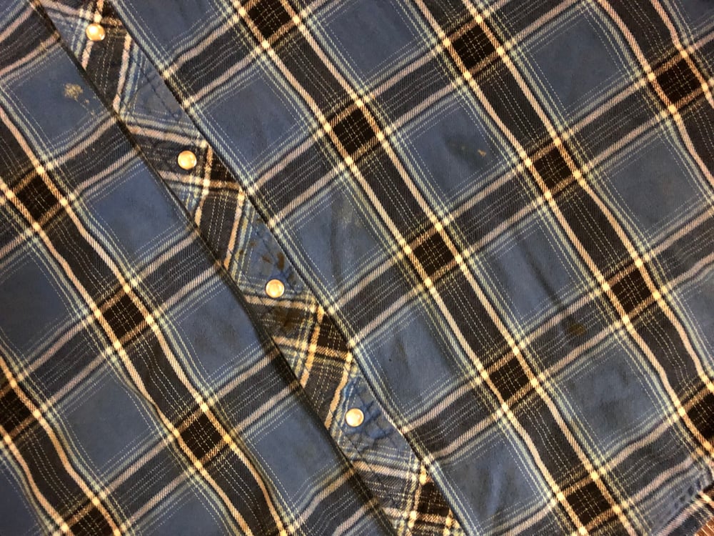 “Kenny Chesney” repurposed bootleg t-shirt flannel