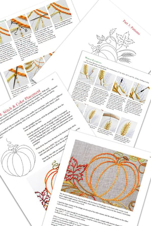 Image of Festive Fall: Autumn Corners for Hand Embroidery E-Book