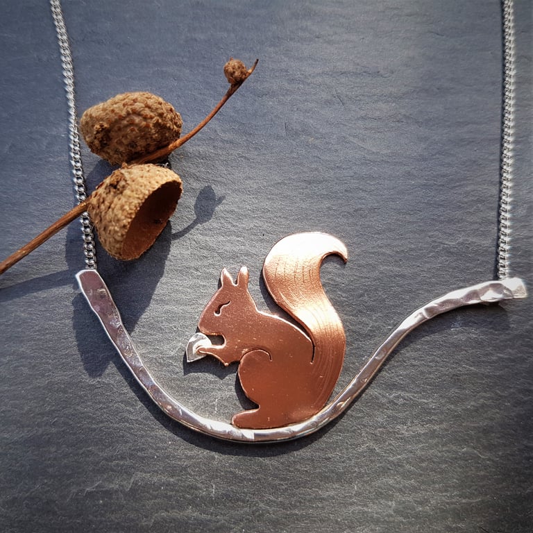 Red Squirrel Necklace