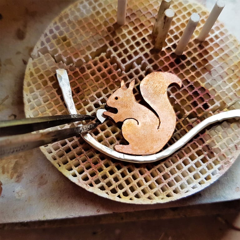 Red Squirrel Necklace Image 3