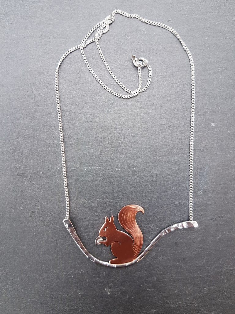 Red Squirrel Necklace Image 2