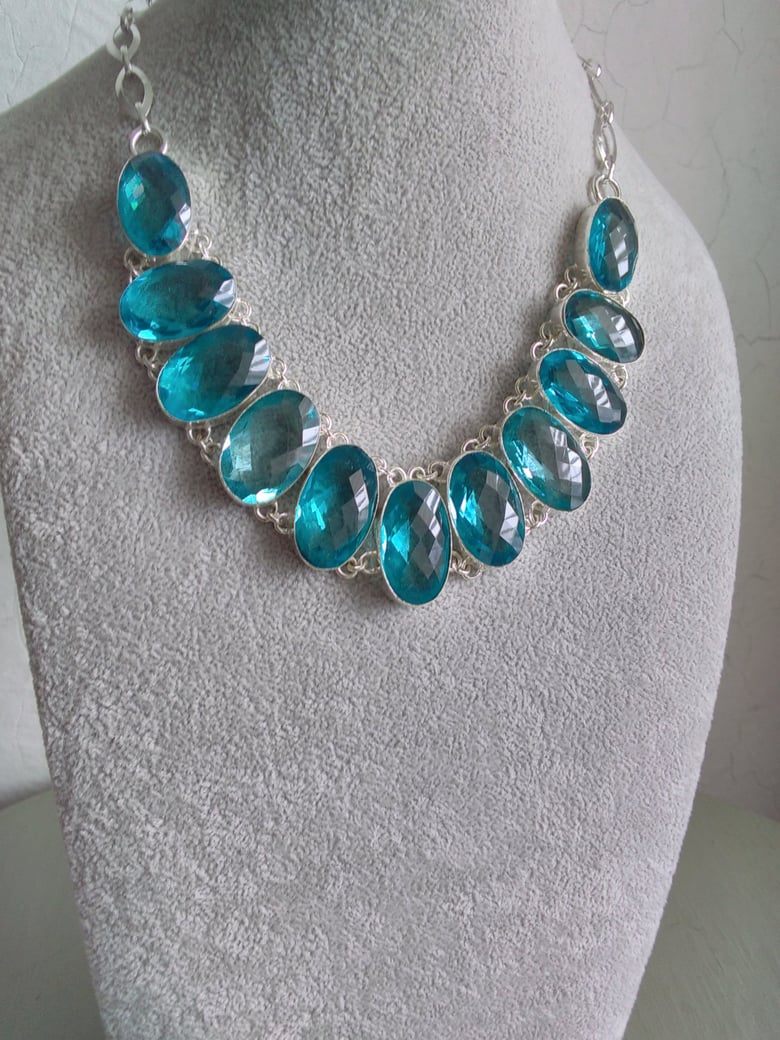 Image of BLUE TOPAZ NECKLACE