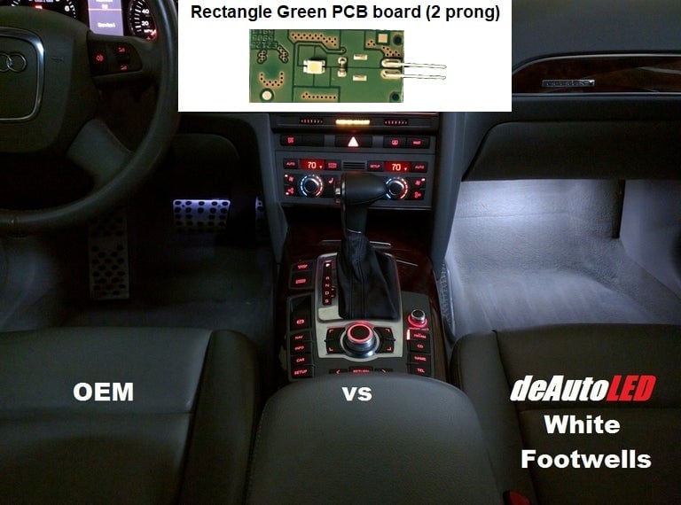 Image of New LED Footwells for Audi models that are equipped with OEM LED Footwells