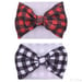 Image of Plaid 7 Inch Bow Waffle Knit Headbands 