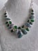 Image of MOSS AGATE AND CHROME DIOPSIDE NECKLACE