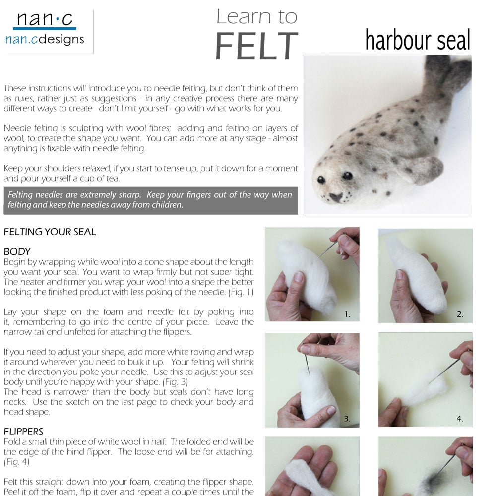 PDF Harbour Seal Felting Instructions
