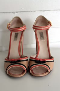 Image of Prada Candy Striped Mary-Janes