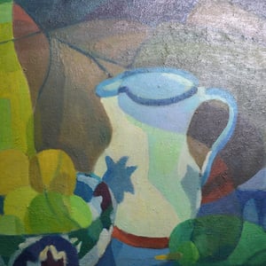 Image of  Painting, 'Jug, Bowl and Bottle.' Horas Kennedy (1917-1997)