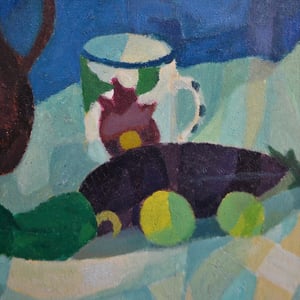 Image of Painting, 'Blue Drape,' Horas Kennedy (1917-1997)