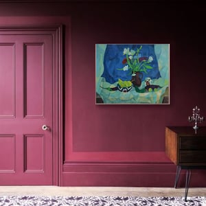 Image of Painting, 'Blue Drape,' Horas Kennedy (1917-1997)