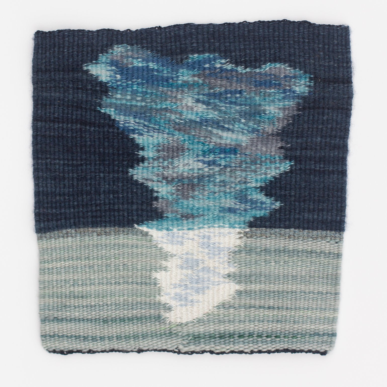 Image of Sky on the ice handwoven tapestry weaving