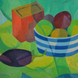 Image of Painting, 'Bottle and Pepper,' Horas Kennedy (1917-1997)