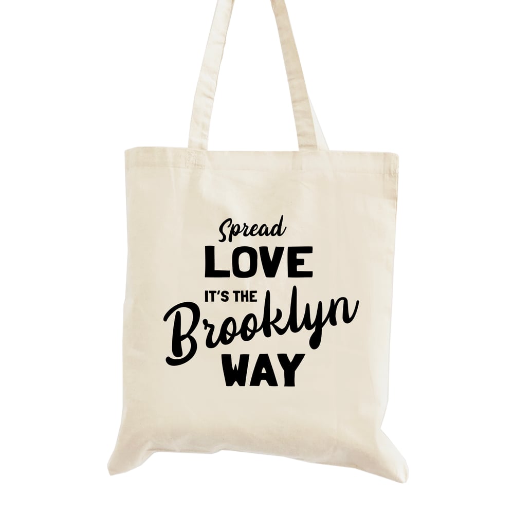 Image of Spread Love it's the Brooklyn Way Wedding Welcome Tote Bag