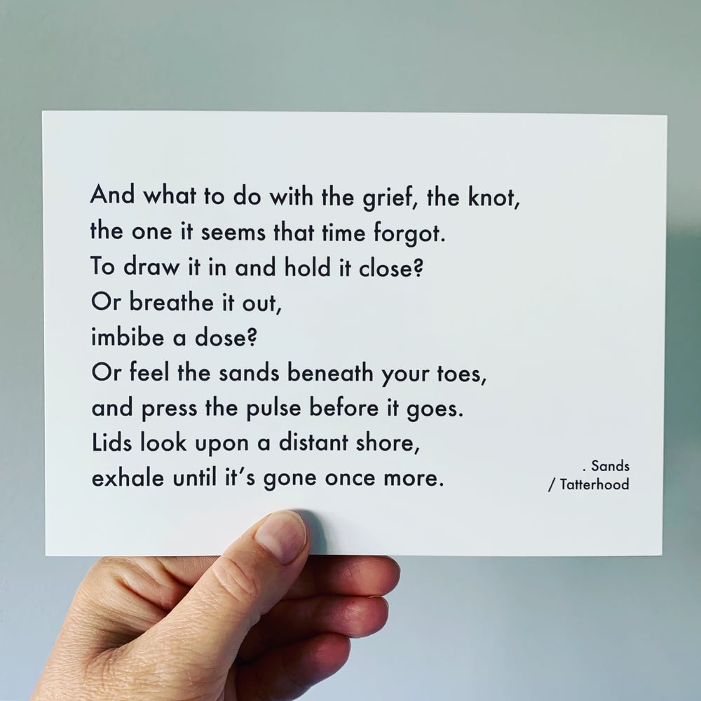 Image of Sands - poem Postcard 