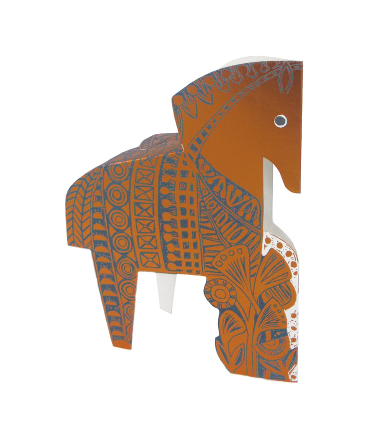 Image of Copper Horse Foil 3D