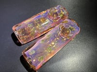 Image 6 of Silver-Gold Fumed Square Glass Pipe