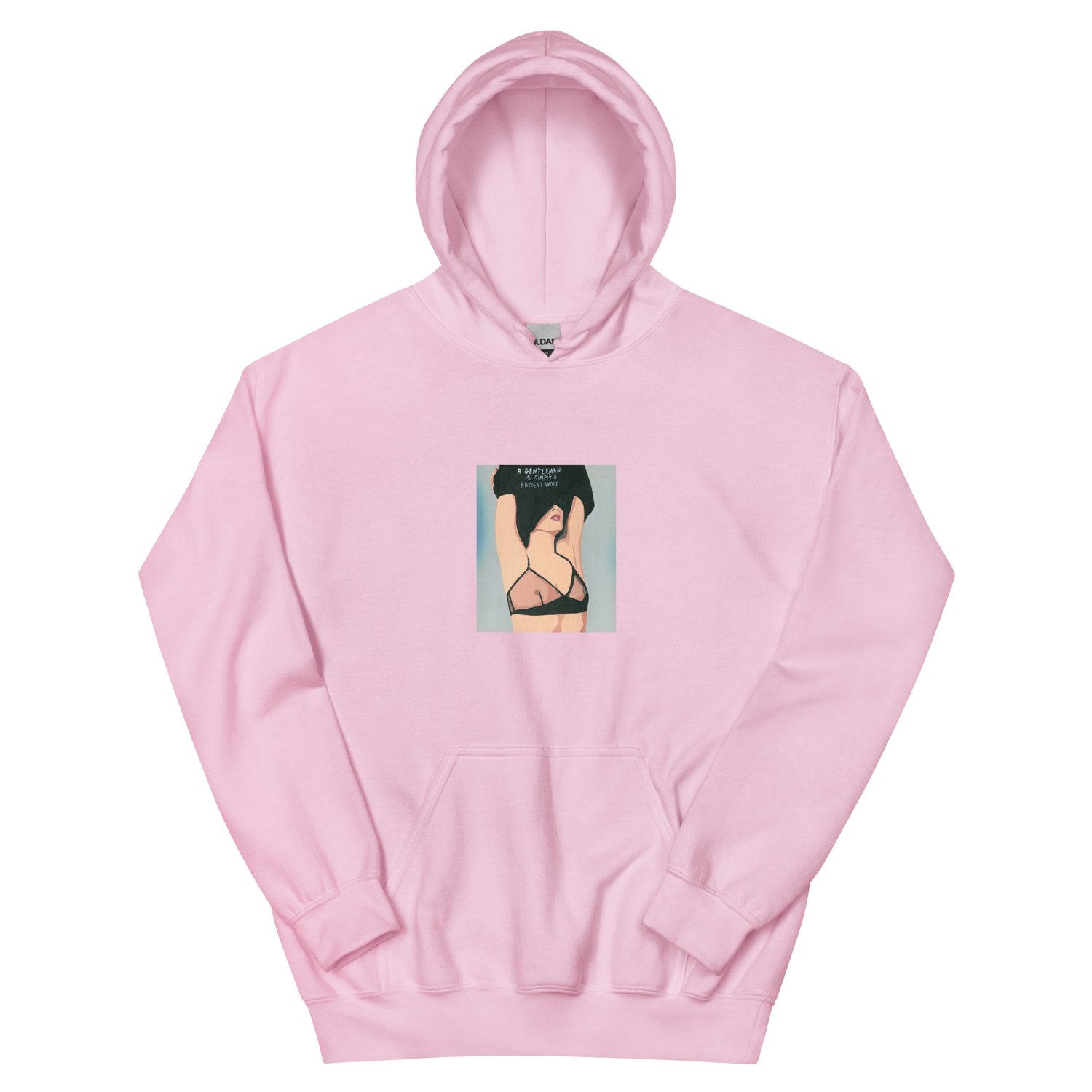 Image of A GENTLEMAN IS SIMPLY A PATIENT WOLF HOODIE