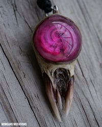 Image 1 of  Magenta Wave Snaggletooth Pendant