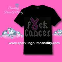 Image 1 of "Sparkling" F*ck Cancer Shirt