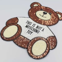 Vintage Moschino Bear DIY Iron-On Patch XL