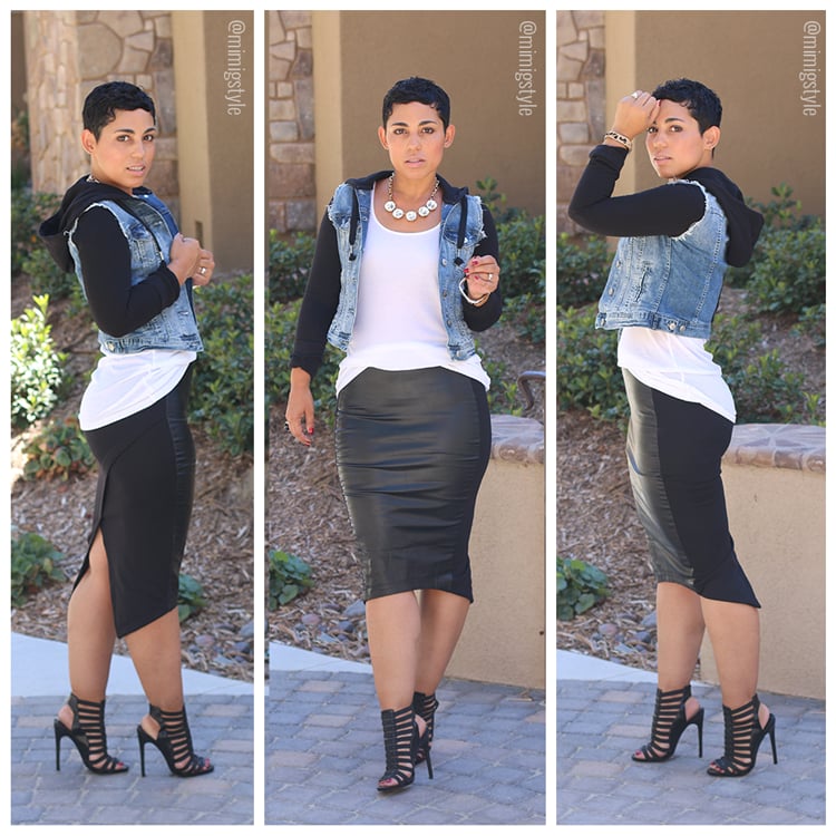 Image of LEATHER AND KNIT SKIRT VIDEO TUTORIAL