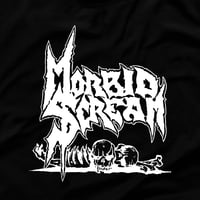 Image 5 of MORBID SCREAM - LOGO I (HOODIE - WHITE PRINT)