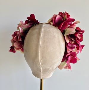 Image of Burgundy & pink headpiece