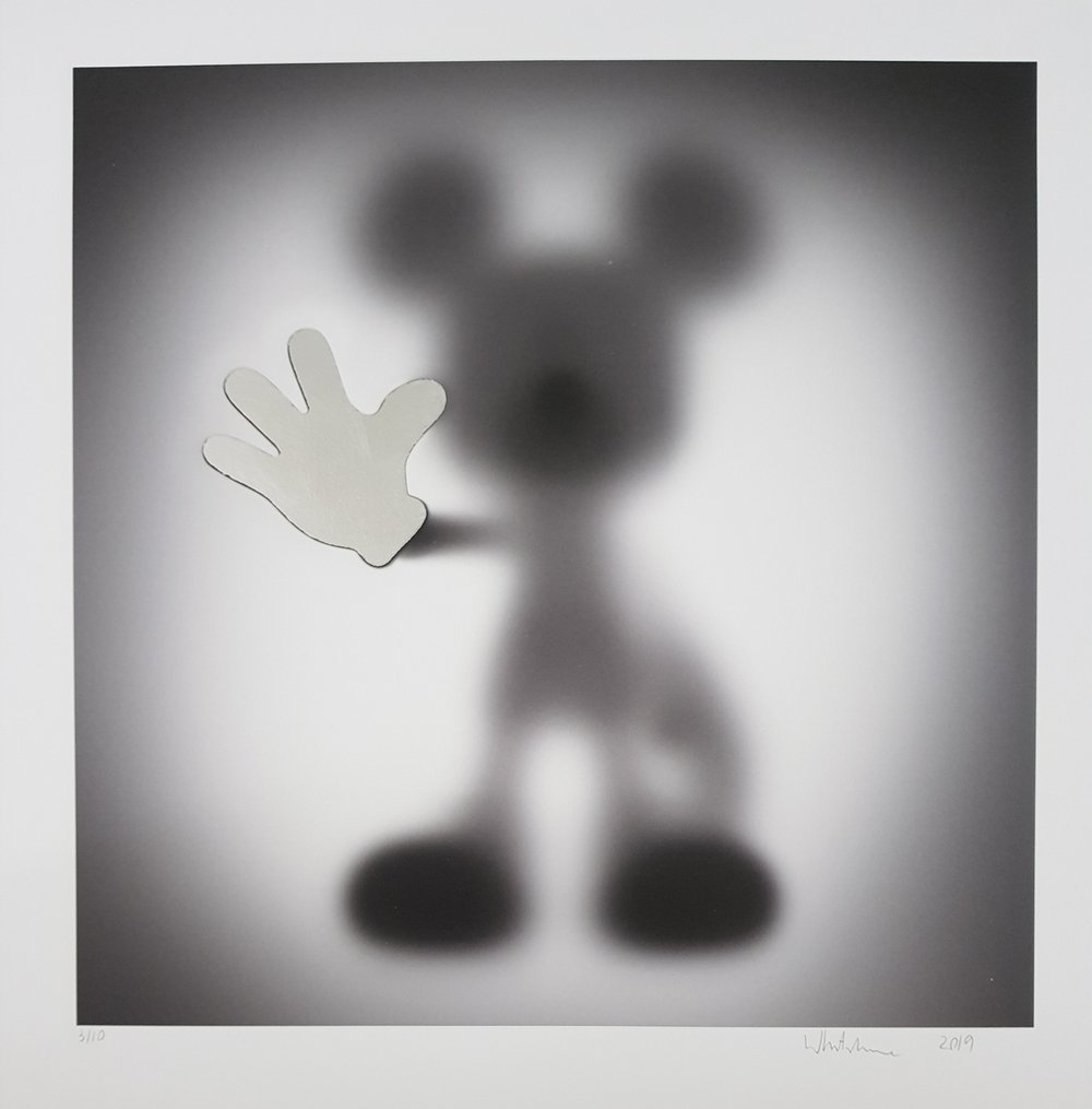 Image of GONE - MICKEY & MINNIE - HAND FINISHED WITH SILVER LEAF - LTD ED 10 - 60CM X 60CM