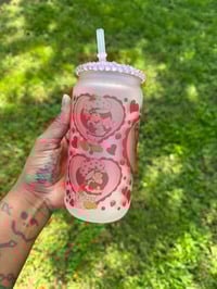 Image 3 of Bling Strawberry Girl Glass Can
