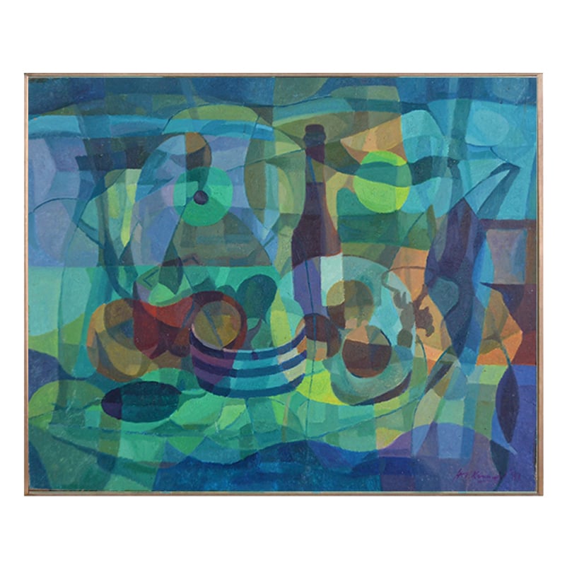 Image of Painting, 'Bottle and Fruit,' Horas Kennedy (1917-1997)