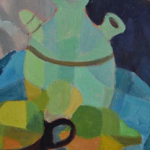 Image of Painting, 'Bottle and Olive Jar,' Horas Kennedy (1917-1997)