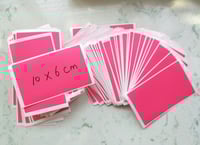 Image 4 of Free Shipping Worldwide Blank Fluorescent Pink Eggshell Stickers 50/100/200pcs