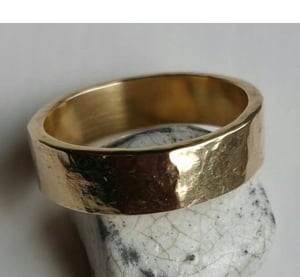 Mens chunky handmade Gold Wedding Ring- 18 carat 