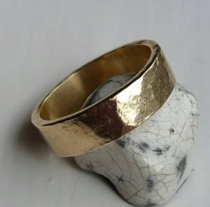 Mens chunky handmade Gold Wedding Ring- 18 carat 