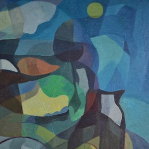 Image of Painting, 'Under the Moon,' Horas Kennedy (1917-1997)