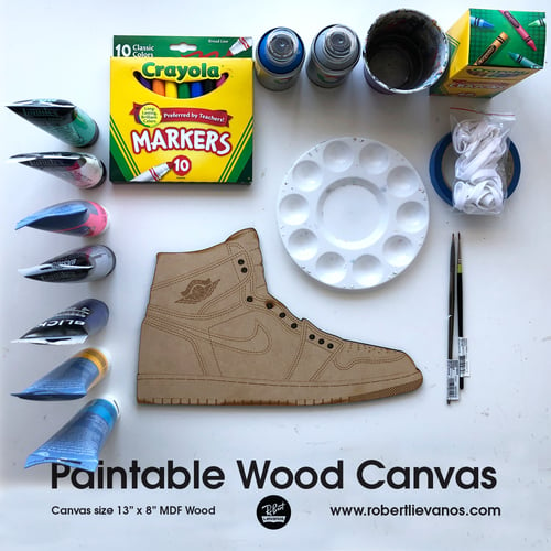 Image of Paintable Wood Canvas - 13 inch