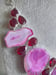 Image of PINK BOTSWANA AGATE AND GARNET NECKLACE