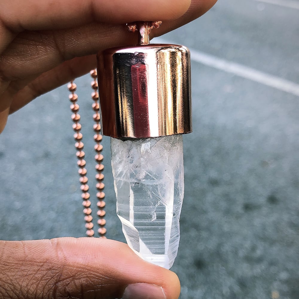 Image of Quartz Crystal Key Necklace