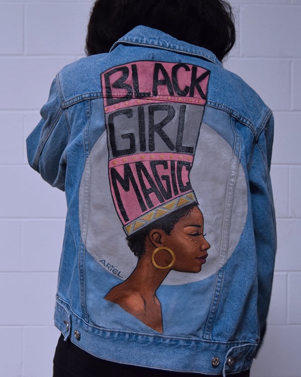 Black Girl Magic denim Jacket