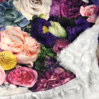 Image 1 of Lucious Floral Baby Blanket CUSTOM ORDER 36” x 54”