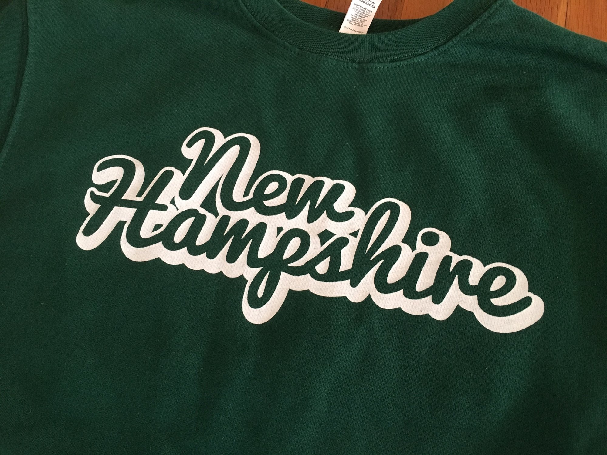 NH green crew neck | New Hampshire Apparel